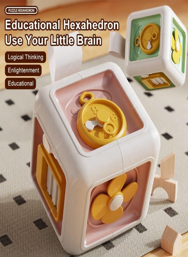 Lefan Montessori for 1 Year Old, Activity Busy Cube Sensory Toys for Toddlers Birthday Gifts for Learning Motor Skills Travel Toys Educational Learning 12-18 Months Baby Kids-Pack of 1pcs - Image 5